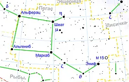 Созвездие Пегас на небе