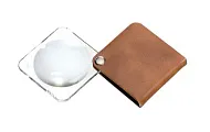 Лупа складная двояковыпуклая Eschenbach Classic 3,5x, 50 мм, коричневый чехол (квадратный)