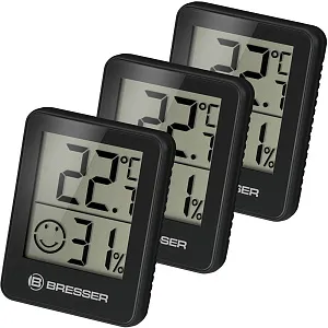 Гигрометр и термометр Bresser Temeo Hygro, набор 3 шт., черный, изображение 1
