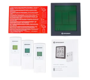 Метеостанция Bresser Temeo Hygro Quadro Prestige с тремя датчиками, серая, изображение 4
