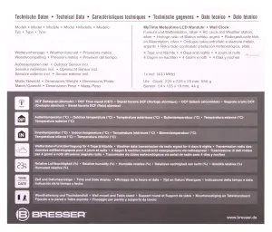Часы настенные Bresser MyTime Meteotime LCD, изображение 6