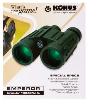 Бинокль Konus Emperor 10x42 WA Green, изображение 7