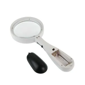 Лупа на ручке Veber 3х, 75 мм, с подсветкой (602), изображение 3