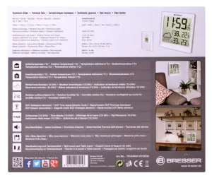 Метеостанция (настенные часы) Bresser TemeoTrend JC LCD с радиоуправлением, белая, изображение 12