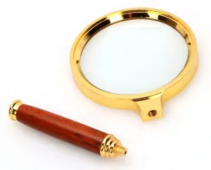 Лупа Kromatech ручная круглая 6х, 70 мм, в золотистой оправе, изображение 2
