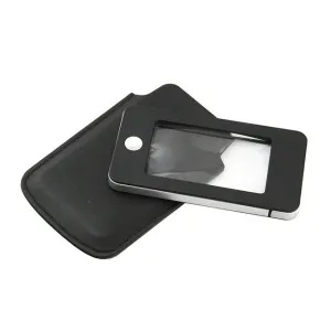 Лупа для чтения Veber 2,5x/4x, 75x43 мм, черная, с подсветкой (G188), изображение 3