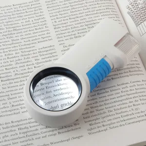 Лупа на ручке Veber 8х, 44 мм, с подсветкой и фонариком (7010), изображение 4